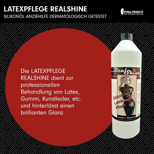 Latexpflege Silikonöl Anziehhilfe Real Shine 1 liter OP dermatologisch getestet - Bild 6 von 6