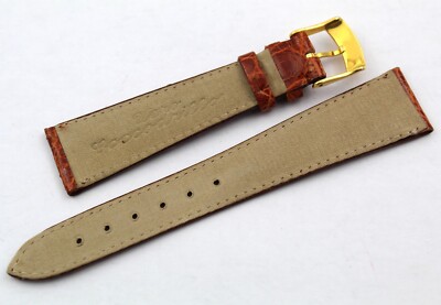 Cinturino orologio in pelle coccodrillo marrone 22 mm con fibbia Cinturino orologio in pelle coccodrillo marrone 22 mm con fibbia