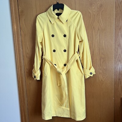 Petite Trench Ann Taylor Pleated Trench Coat Ann Taylor Yellow
