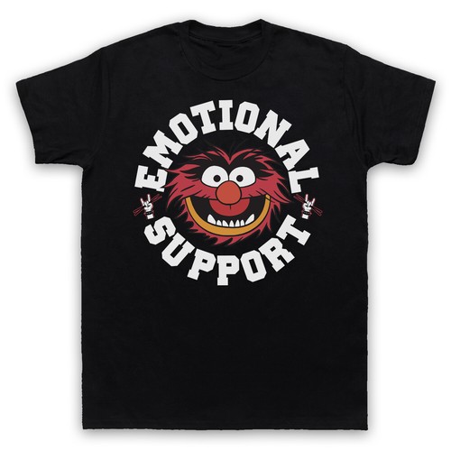 Emotional Support Animal Retro Funny Puppet Parody T-Shirt All Sizes Cols - Picture 5 of 26