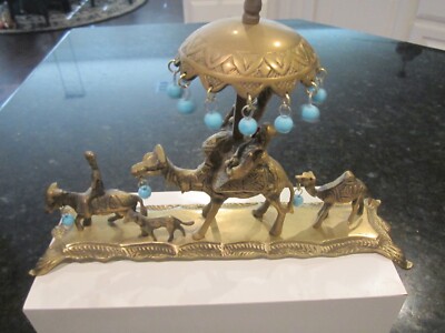 MOROCCAN HAND CRAFTED ARTISAN MADE CAMEL CARRAVAN 1LB 6oz 10'' LONG BRASS - RH-5
