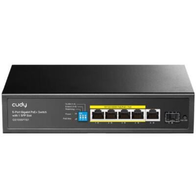 Cudy GS1005PTS1 5-PORT GIGABIT POE+ SWITCH MIT 1 SFP PORT 120W