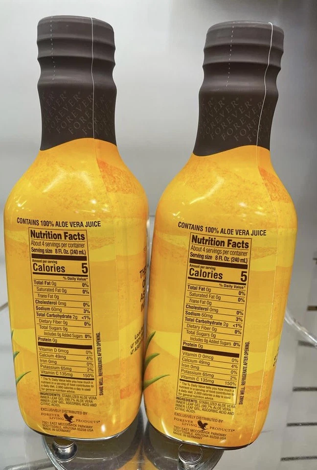 Paquete de 2 piezas de gel de aloe vera Forever Living 33,8 fl. oz (1 litro) ¡ENVÍO GRATUITO! Foto 4 de 4