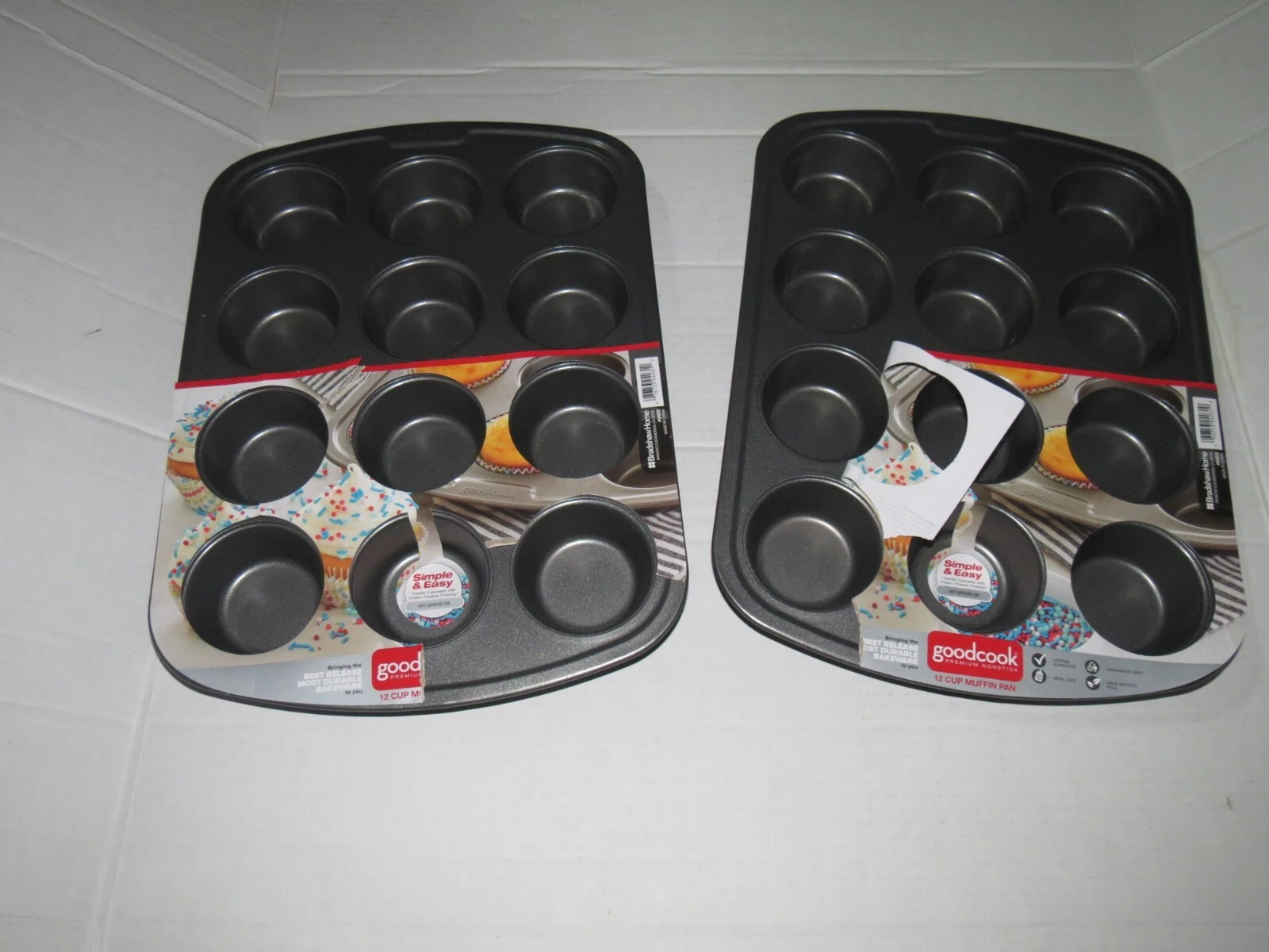 Pair (2) of Best Release Most Durable Nonstick 12 Cup Muffin Pan - Good Cook
Opens in a new window o