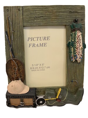 Download 3d Fishing Picture Frame 3 1 2 X 5 Overall Frame Size 5 3 4 X 7 Ebay