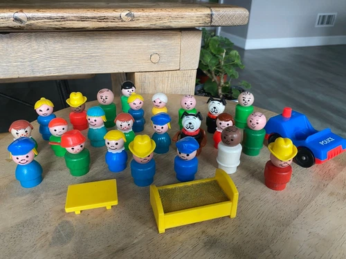 Vintage Fisher Price Little People figure You Pick Wood Plastic Replacement