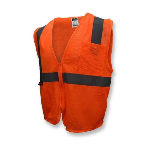 Radians 2 Pockets Orange Mesh High Visibility Safety Vest, ANSI/ ISEA 107-2015 - product listing photo