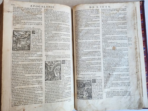 1578 BIBLE in FRENCH ILLUSTRATED antique MASSIVE FOLIO 16th CENTURY - Picture 15 of 24