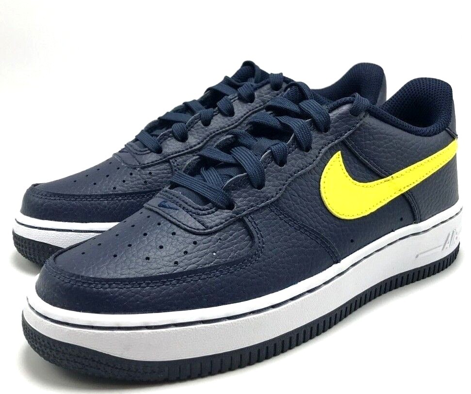NEW* Youth Grade-School Nike Air Force 1 (GS) Navy / Yellow