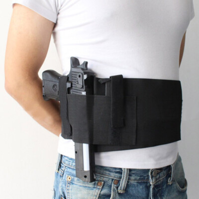 Concealed Carry Belly Band Holster Waist Belt Right Left Hand Ambidextrous Pouch