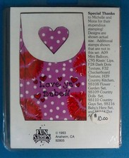New 1993 Fun Stamps "Love Ya Babe " 8 Piece Foam Backed Rubber Stamp Craft Kit