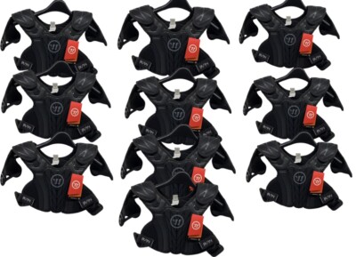 Warrior Burn NEXT SP 2018 Lacrosse Youth Shoulder Pads Black Medium 10 Pads