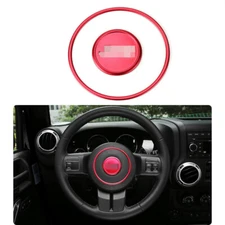 2X Steering Wheel Central Ring Trim For Jeep wrangler 07-17/Grand Cherokee 11-13