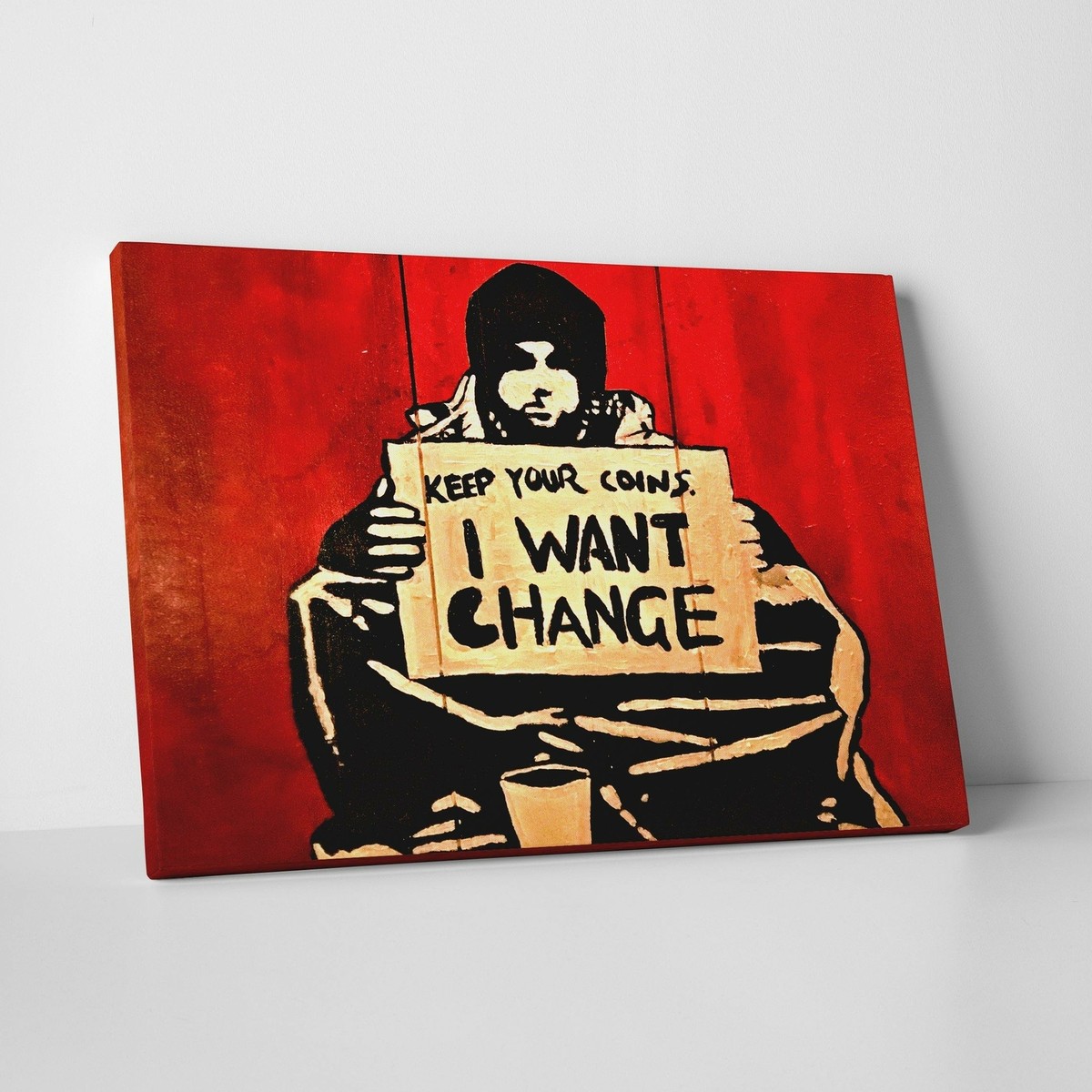 Banksy - Keep Your Coins I Want Change Wall Art Canvas | eBay