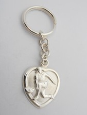 Tennis: 925 Silver Heart Keychain - Tennis - Player - Player