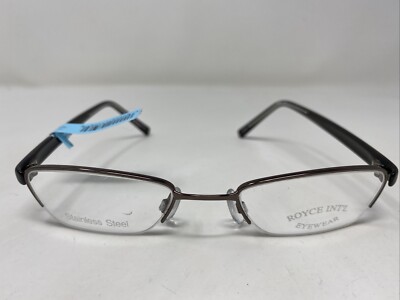 ROYCE INT L EYEWEAR PIZAZZ COL#2 48-20-135 Brown Eyeglasses Frame EM12