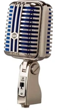 Monoprice Memphis Blue Classic Retro-Style Dynamic Mic For Podcasting, Streaming