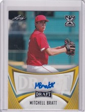 Mitchell Bratt 2021 Leaf Draft Gold Autograph BA-MB2