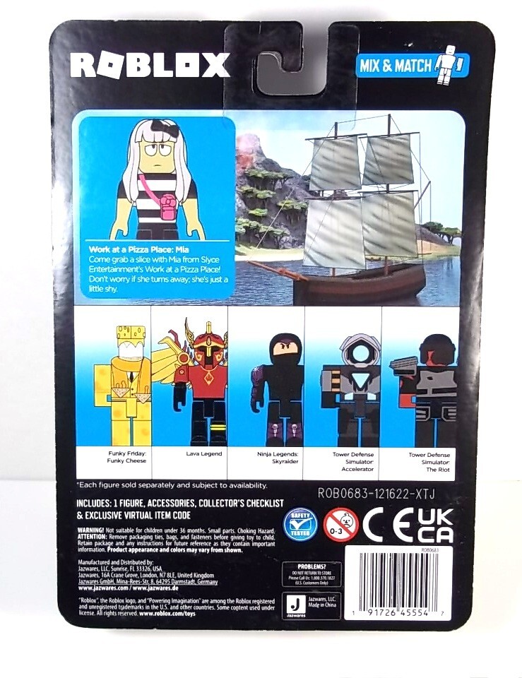 ROBLOX figure & accessories Work at Pizza Place Mia includes