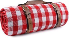 Extra Large Picnic Blanket Waterproof Camping Mat Rug with PU Carrier Soft Li