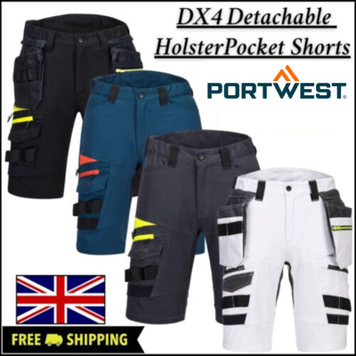 Portwest DX4 Holstershorts 4-Wege Stretch elastische Taille Ripstop Stoff DX444 UK