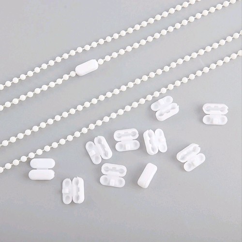 10Pcs/Lot Plastic Roller Blinds Pull Cord Connector Curtain Chain Kits White