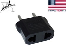 EU plug to US Adapter Two Prong Electric Outlet Travel European Pin
