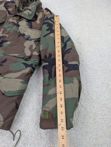 Military Jacket Mens Small Short Camouflage M65 Army Canvas Field Coat Quilted - Picture 11 of 20