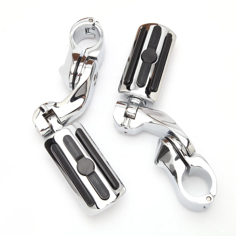 Pedales de estriberas de carretera de 1-1/4" barra de choque para Honda VTX1300C VTX1800S Shadow 750 Foto 2 de 4