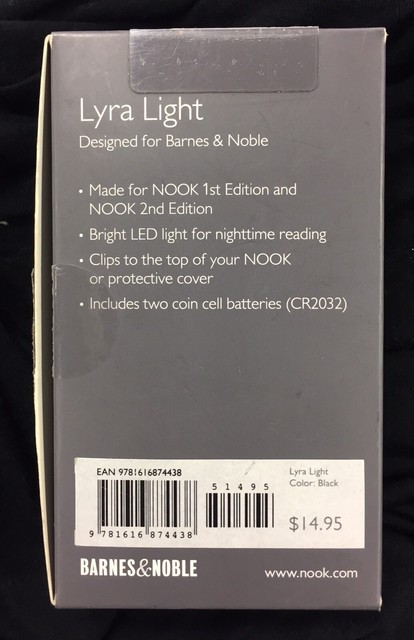 Barnes And Noble Nook Lyra Light Black Color For Sale Online Ebay