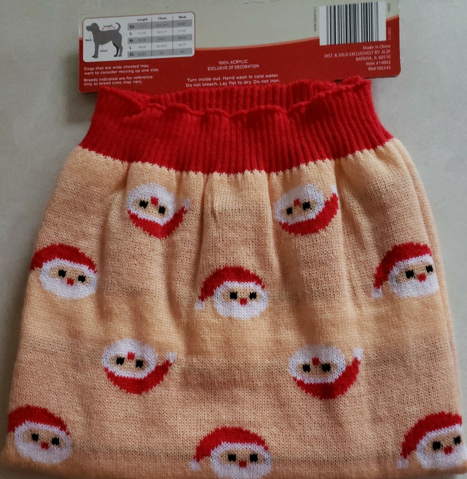 Heart To Tail Dog Sweater; Holiday Santa Sz Med eBay