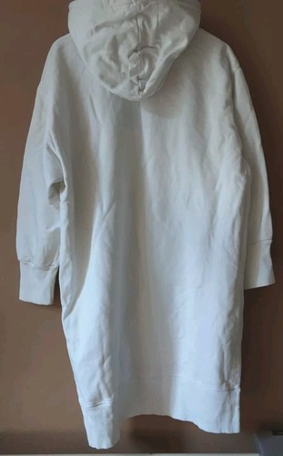 Ladies White Hooded Sweatshirt Short Dress Size Large Diesel New No Tags - Picture 4 of 7