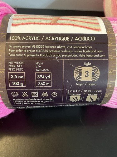 Lion Brand Ice Cream Yarn 3pk, 100 G Each. Color: Birthday Cake - Picture 5 of 10