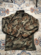 STARTER Men's L Camo Camouflage 1/4 Zip Fleece Pullover Sweater Sweatshirt