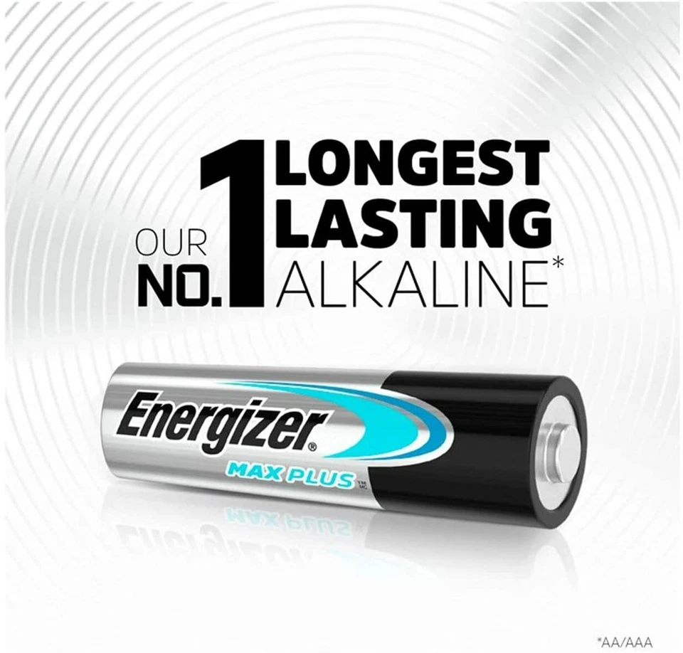 New Energizer Max Plus 9V Block Square Battery Longest Lasting Alkaline 9V Alarm - Image 4 of 4