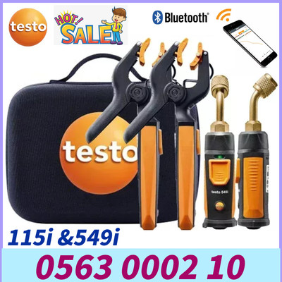 Testo 0563 0002 10 Smart Bluetooth Probes AC & Refrigeration Test Kit 115i 549i