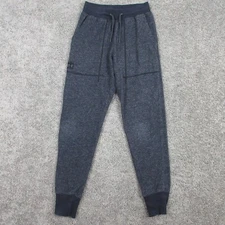Under Armour Sweatpants Mens Small Gray Joggers Zip Pocket Athletic Fitted Logo