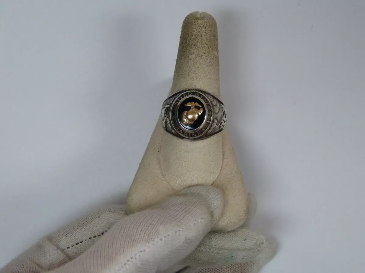 Sterling silver marine corps ring clearance