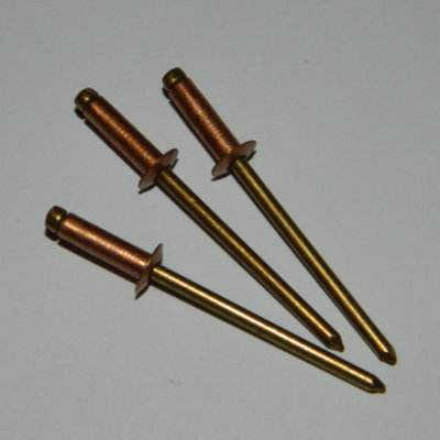 50 Stück Blindnieten 4x8  Kupfer/Bronze Flachkopf  Kupferniet