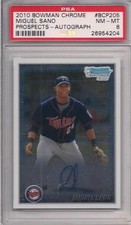 2010 BOWMAN CHROME MIGUEL SANO ROOKIE AUTO PSA 8