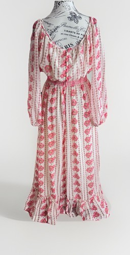 Vintage 70s Poppy Pattern Cottage Core Boho Maxi Dress Women’s *Flaw, $58.5 - Photo 4