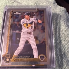 Topps Chrome Christian Yelich Milwaukee Brewers #89 2025 Baseball Card