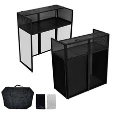 Portable DJ Facade Booth 41"Lx45"Hx20"W DJ Table Stand Booth Dj Table Station