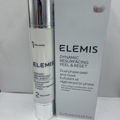 ELEMIS DYNAMIC RESURFACING PEEL & RESET 2X15ml 0.5oz DUAL PHASE PEEL EXFOLIANT