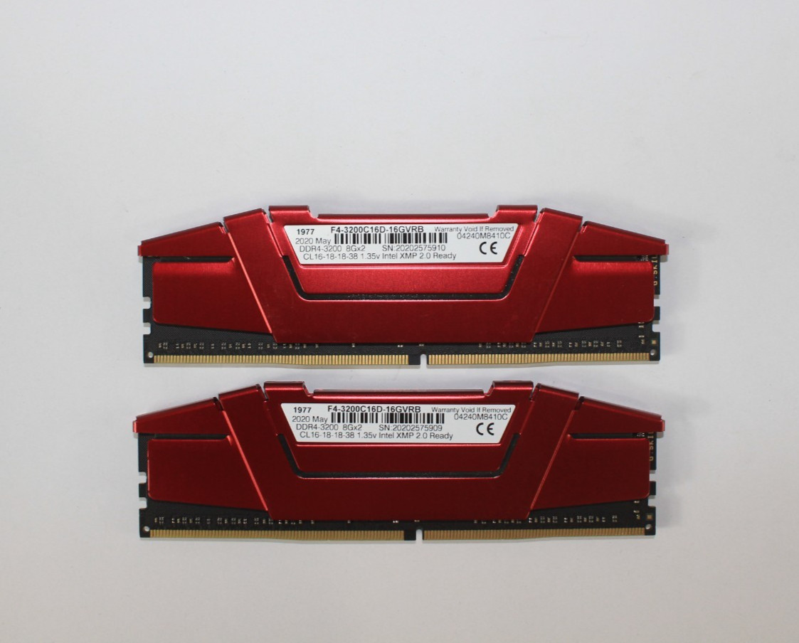 G. SKILL Ripjaws V 16GB (2x8GB) DDR4 RAM F4-3200C16D-16GVRB Intel XMP 2.0 Ready