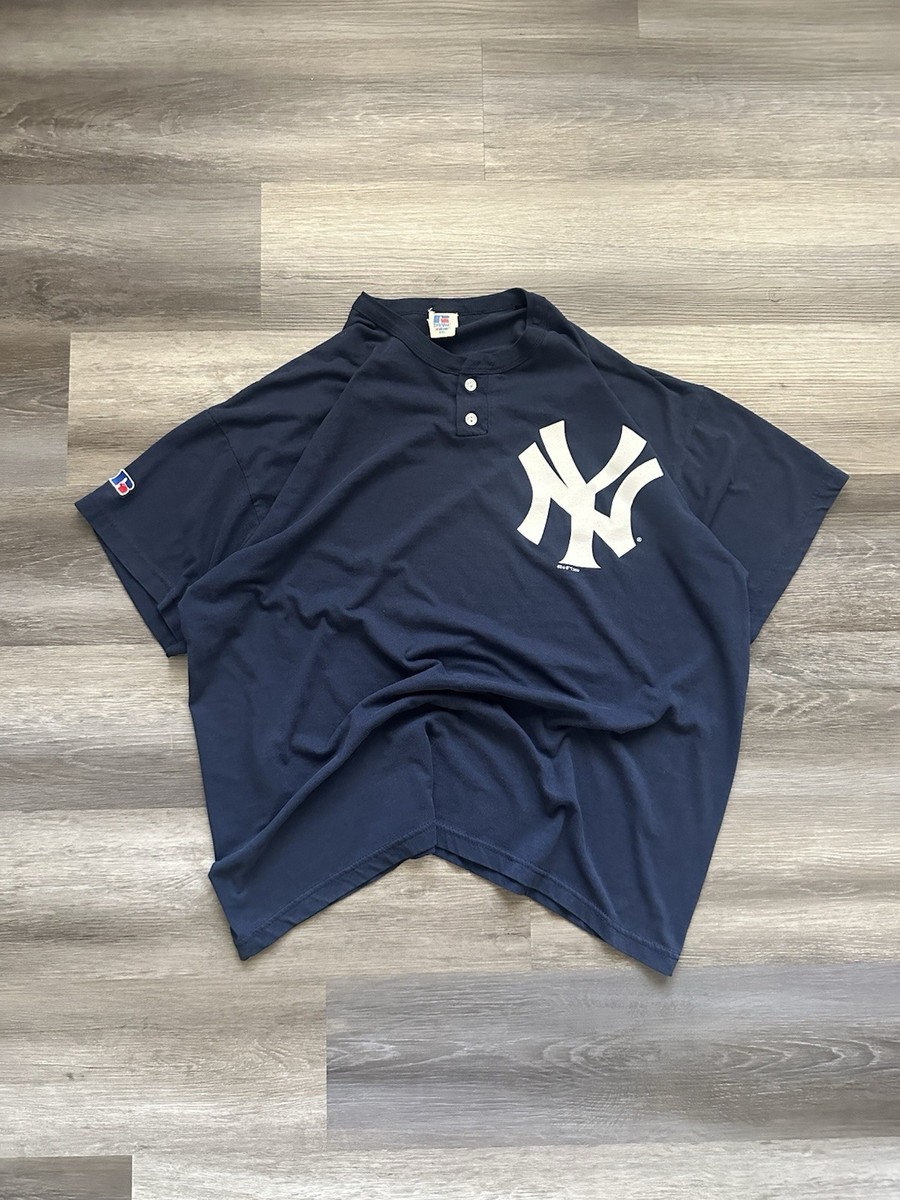 Vintage 2000 Russell Athletic New York Yankees Big Logo Hit Navy