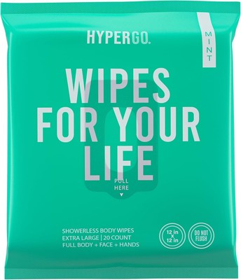 HyperGo Rinse-Free Hypoallergenic Biodegradable Bathing 20 Count (Pack of 1) 