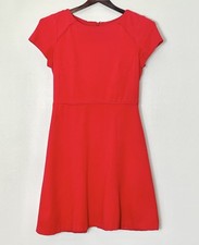 J. Crew Fit & Flare Dress  00 Red Ponte Knit Stretch Preppy Nautical Academia