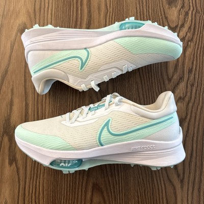 Men s Size 12 Nike Air Zoom React White/Mint Green Golf Shoes DC5221-143 NEW