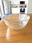 Large Pyrex Ribbed 10 Cups Clear Glass Mixing Bowl 7403-S USA